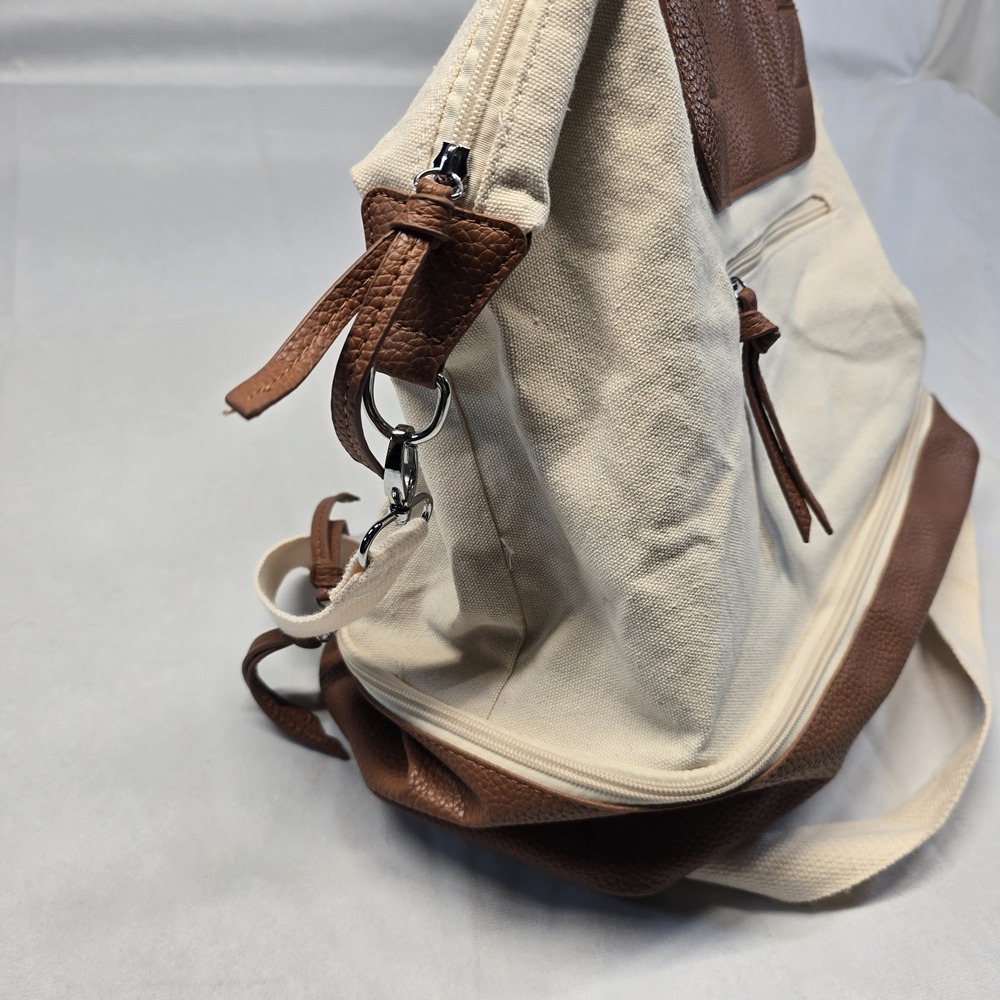 Graf Lants Tan Canvas/leather Tote - Picture 7 of 9